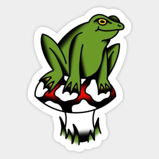 Toadstool Frog Sticker